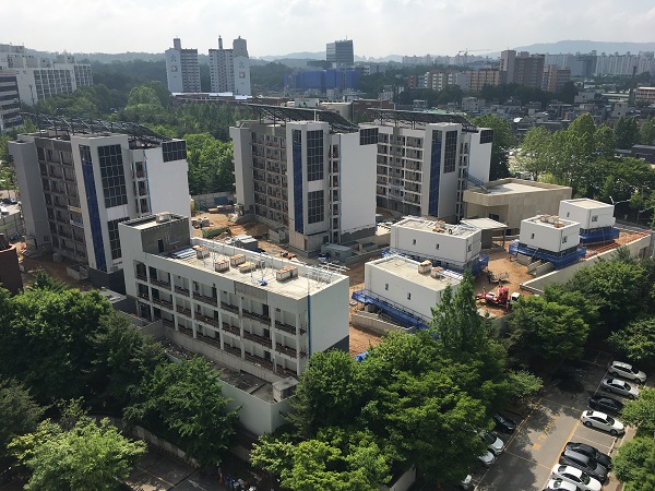8월 준공을 앞둔 제로에너지주택단지 현황[사진=노원구]