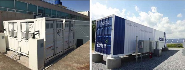 신산업 대책이 발표되면서 태양광 연계 ESS 활성화가 본격화 되고있다. 사진은 에이치투(좌)와 코캄의 ESS 프로젝트(우) [사진=에이치투, 코캄]