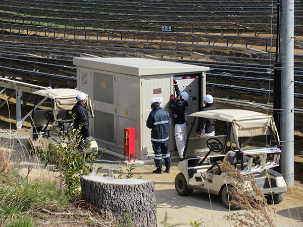 일본 하마다 태양광 발전소 보조 변전소 시운전 모습 [사진=도화엔지니어링]