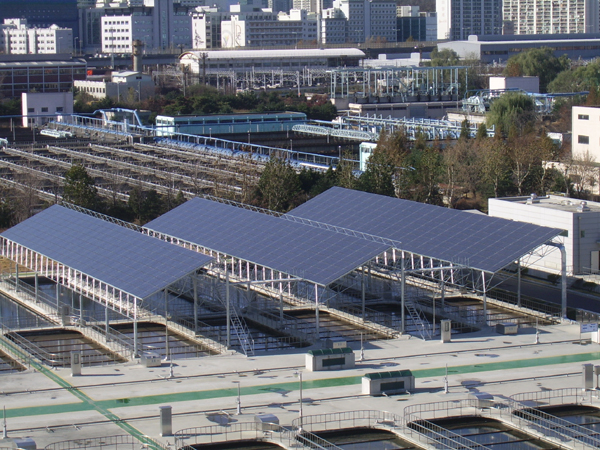 서울시 중랑물재생센터 태양광 발전소 전경 [사진=서울시]