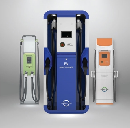 모던텍에서 개발한 지능형 전기차 멀티 충전기 [사진=모던텍]