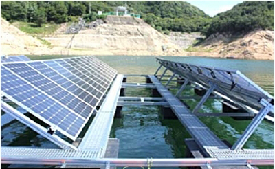 부식에 강한 포스맥 자재는 수상태양광 지지 구조물로도 많이 사용되고 있다. [사진=포스코 홈페이지]