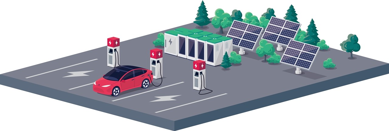 주차장이 태양광발전과 BESS, 전기차 충전소를 기반으로 새로운 에너지 허브로 변모하고 있다. [사진=gettyimage] " height="431" loading="lazy