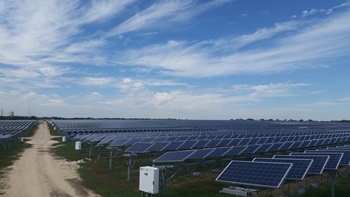  카코뉴에너지의 인버터 IPS 1.1이 적용된 세계 최대 규모 미국 텍사스주 샌안토니오 태양광발전소 전경
